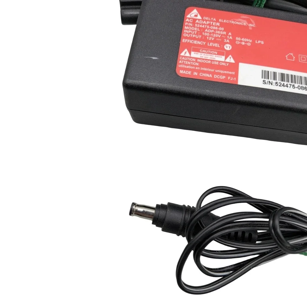 Delta Electronics AC Adapter 12V 3A ADP-36SR A Power Supply 524475-086-00 Black